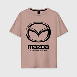 Футболка оверсайз женская Mazda Zoom-Zoom, цвет: пыльно-розовый