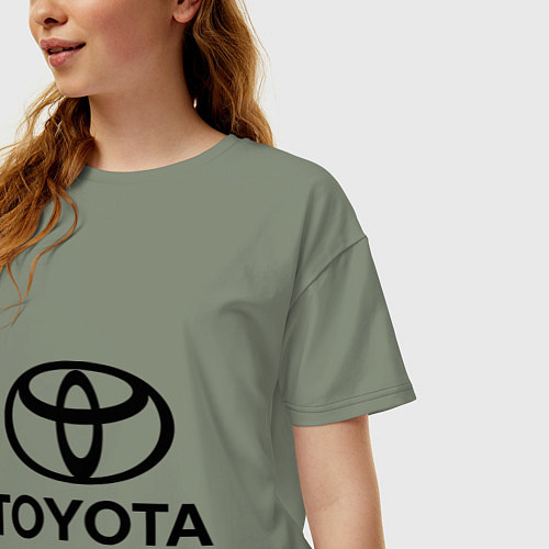 Женская футболка оверсайз Toyota Logo / Авокадо – фото 3