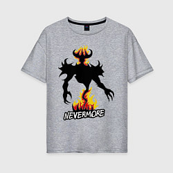 Футболка оверсайз женская Nevermore Fire, цвет: меланж