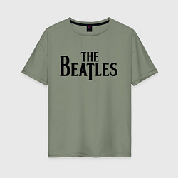 Футболка оверсайз женская The Beatles, цвет: авокадо