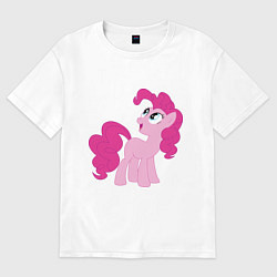 Футболка оверсайз женская Пони Пинки Пай, цвет: белый