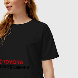 Футболка оверсайз женская Toyota Harrier, цвет: черный — фото 2