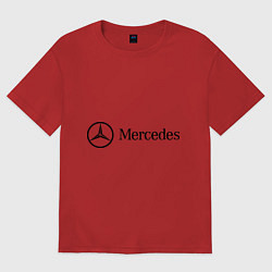 Футболка оверсайз женская Mercedes Logo, цвет: красный