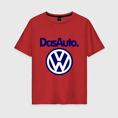 Женская футболка оверсайз Volkswagen Das Auto / Красный – фото 1