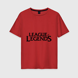 Футболка оверсайз женская League of legends, цвет: красный