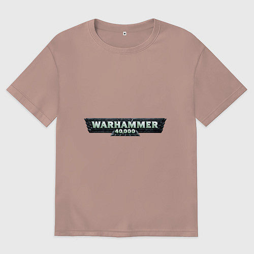Женская футболка оверсайз Warhammer 40 000 / Пыльно-розовый – фото 1