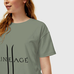Футболка оверсайз женская Lineage logo, цвет: авокадо — фото 2