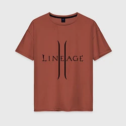 Женская футболка оверсайз Lineage logo
