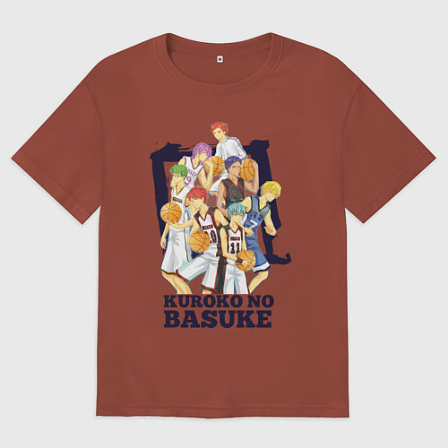 Женская футболка оверсайз Команда Куроко / Кирпичный – фото 1