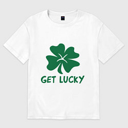 Футболка оверсайз женская Get lucky, цвет: белый