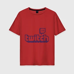 Женская футболка оверсайз Twitch Logo