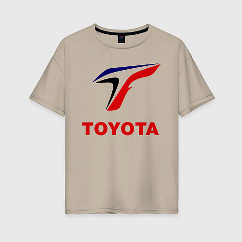 Женская футболка оверсайз Тойота / Миндальный – фото 1