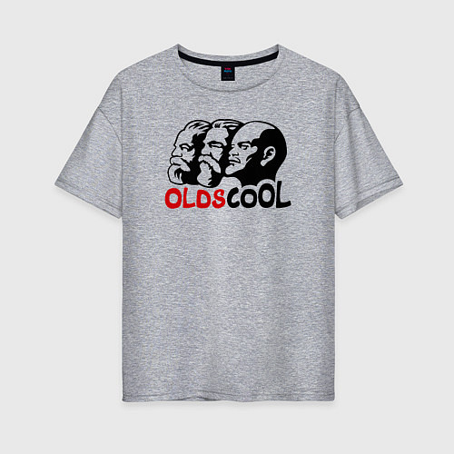 Женская футболка оверсайз Oldscool USSR / Меланж – фото 1