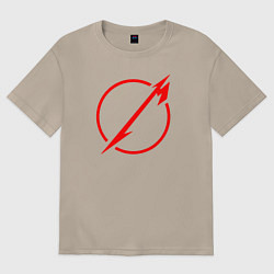 Футболка оверсайз женская Metallica: Through The Never, цвет: миндальный