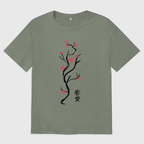 Женская футболка оверсайз Весна. Любовь / Авокадо – фото 1