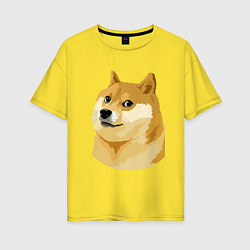 Футболка оверсайз женская Doge, цвет: желтый