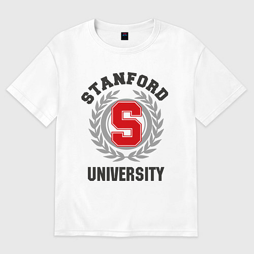 Женская футболка оверсайз Stanford University / Белый – фото 1