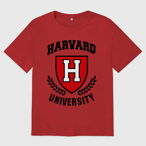Женская футболка оверсайз Harvard University / Красный – фото 1