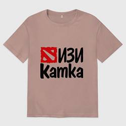 Футболка оверсайз женская Изи катка, цвет: пыльно-розовый