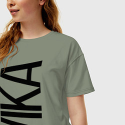 Футболка оверсайз женская Вика, цвет: авокадо — фото 2