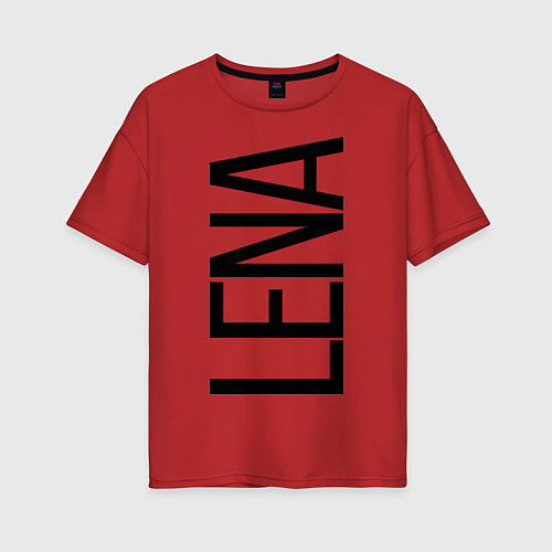 Женская футболка оверсайз Лена / Красный – фото 1