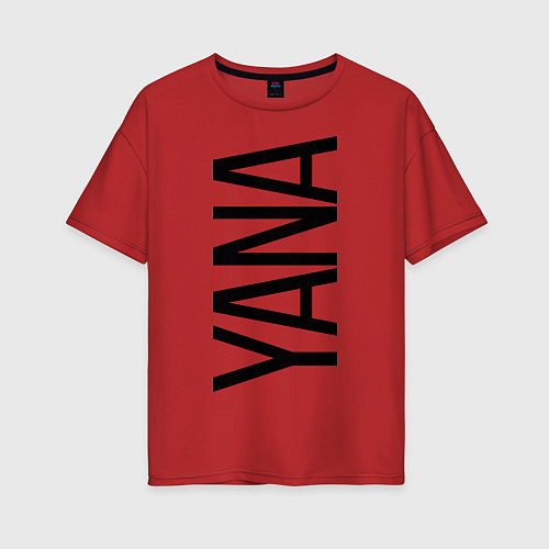 Женская футболка оверсайз Яна / Красный – фото 1