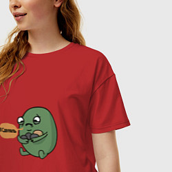 Футболка оверсайз женская Я сделяль, цвет: красный — фото 2