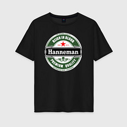 Футболка оверсайз женская Hanneman, цвет: черный
