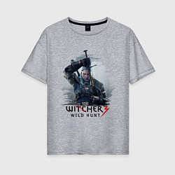 Футболка оверсайз женская The Witcher 3, цвет: меланж