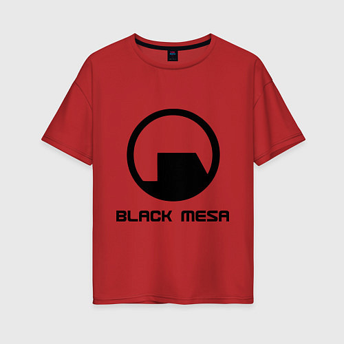 Женская футболка оверсайз Black Mesa: Logo / Красный – фото 1