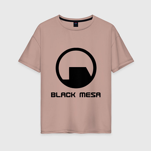Женская футболка оверсайз Black Mesa: Logo / Пыльно-розовый – фото 1