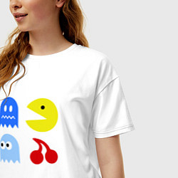 Футболка оверсайз женская Pac-Man Pack, цвет: белый — фото 2