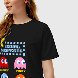 Футболка оверсайз женская Pac-Man: Usual Suspects, цвет: черный — фото 2