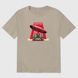 Футболка оверсайз женская LZ: Mothership, цвет: миндальный