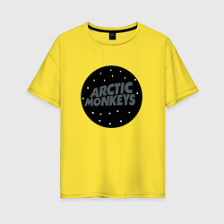 Футболка оверсайз женская Arctic Monkeys: Black, цвет: желтый