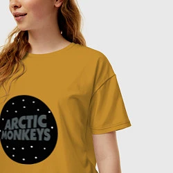 Футболка оверсайз женская Arctic Monkeys: Black, цвет: горчичный — фото 2