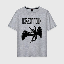 Футболка оверсайз женская Led Zeppelin Swan, цвет: меланж