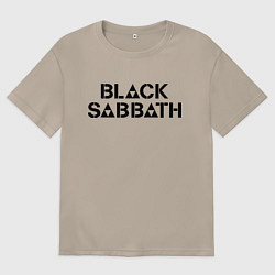 Футболка оверсайз женская Black Sabbath, цвет: миндальный