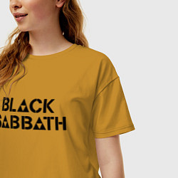 Футболка оверсайз женская Black Sabbath, цвет: горчичный — фото 2