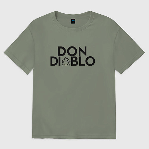 Женская футболка оверсайз Don Diablo / Авокадо – фото 1