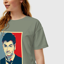 Футболка оверсайз женская Allons-y Poster, цвет: авокадо — фото 2