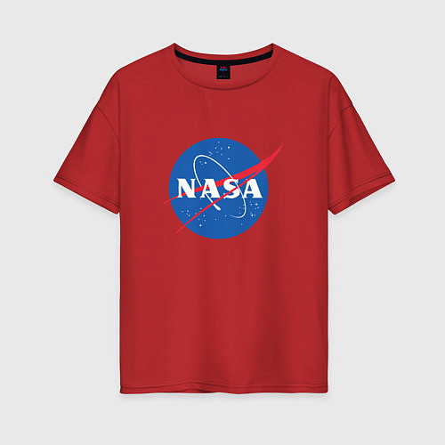 Женская футболка оверсайз NASA: Logo / Красный – фото 1