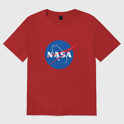 Футболка оверсайз женская NASA: Logo, цвет: красный
