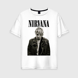 Футболка оверсайз женская Kurt Cobain: Young, цвет: белый