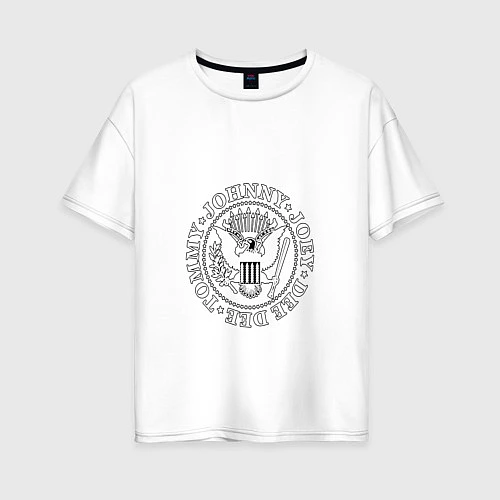 Женская футболка оверсайз Ramones / Белый – фото 1