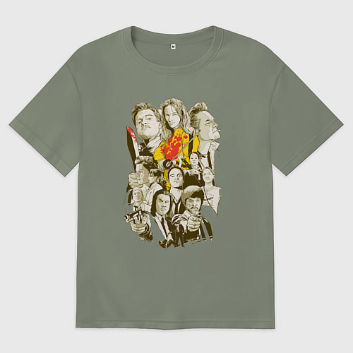 Женская футболка оверсайз Герои Тарантино / Авокадо – фото 1