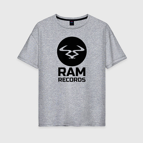 Женская футболка оверсайз Ram Records / Меланж – фото 1