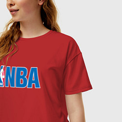 Футболка оверсайз женская NBA, цвет: красный — фото 2