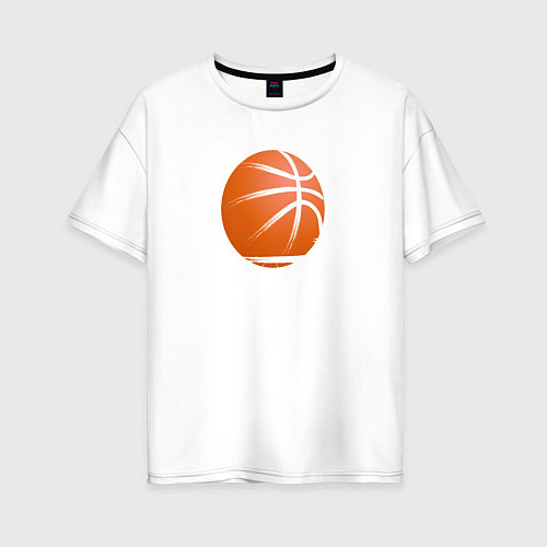 Женская футболка оверсайз Баскетбол / Белый – фото 1