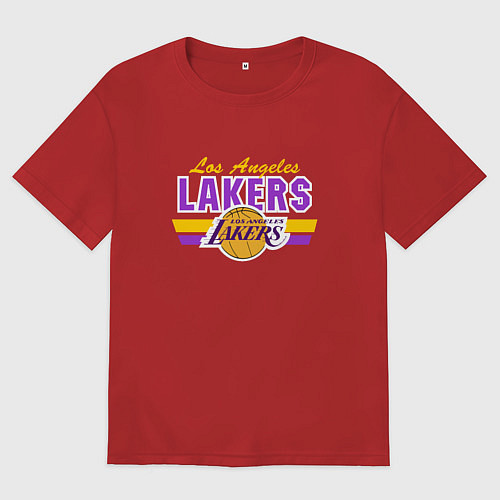 Женская футболка оверсайз Los Angeles Lakers / Красный – фото 1